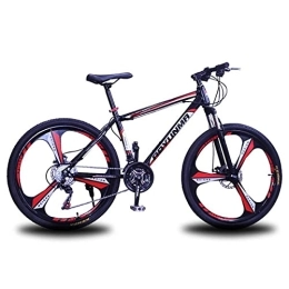 MQJ Bicicletas de montaña MQJ Bicicleta de Montaña de 26 Pulgadas 21 / 24 / 27 Velocidad con Freno de Disco Doble Y Accesorios de Bloqueo para Hombres Mujer Adulto Y Adolescentes / Rojo / 21 Velocidad