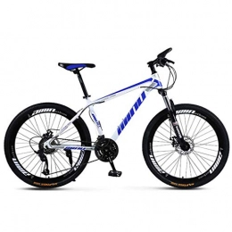 MYMGG Bicicletas de montaña MYMGG Bicicleta de Carretera de Aluminio de Alta Resistencia, 21 velocidades (24 velocidades, 27 velocidades, 30 velocidades) Bicicleta de cercanías de Doble Freno y Disco / Freno, Azul, 24 Speed