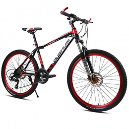 MYMGG Bicicletas de montaña MYMGG Bicicletas De Montaña para Hombres Y Mujeres Transmisión De 21 Velocidades (24, 27) Freno De Disco Doble Cubo De Cojinete Palin Bicicleta Adulta, Red, 27speed