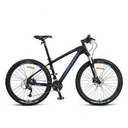 Mzq-yj Bicicleta Mzq-yj Bicicleta de montaña, 27.5 Pulgadas de montaña Carril Bici, Marco de Fibra de Carbono para Hombre de Las Mujeres de Todo Terreno MTB, 27Speed, Azul