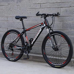N/AO Bicicletas de montaña N / AO Mountain Trail Bike Aleacin De Aluminio Gearshift Bicycle 21Speed Student Bicycle 26 Inch Outroad Bike Spoke Wheel-Negro y Rojo