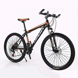NANA318 Bicicleta de montaña de 24 pulgadas con suspensión de 21 velocidades para niños y hombres, bicicleta de suspensión completa para niños y hombres con guardabarros delantero y trasero, naranja