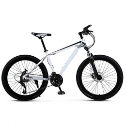 ndegdgswg Bicicleta ndegdgswg Bicicleta de montaña, 24 / 26 pulgadas, freno de disco, absorción de choque, macho y hembra, velocidad variable, 27 velocidades, rueda superior (blanco y negro)