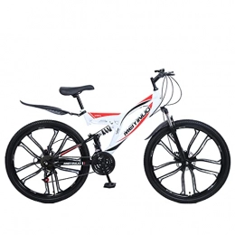 Mountain Bike Bicicleta Neumático en forma de cruz Bicicleta de montaña de cola blanda de doble choque de 26 pulgadas 21 / 24 / 27 velocidades (azul; amarillo; rojo; negro y rojo; blanco y rojo) bicicleta de campo traviesa
