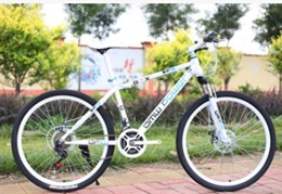 Pakopjxnx Bicicleta Pakopjxnx - Freno de Disco Doble para Bicicleta de montaña de 26 Pulgadas, aleación de Aluminio Ultraligero, Blanco, 26 * 17 (165-175 cm)