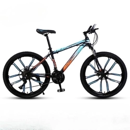 PASPRT Bicicletas de montaña PASPRT Bicicleta de montaña para Exteriores de 26 Pulgadas, Bicicleta híbrida cómoda para Adultos, Cuadro de Acero con Alto Contenido de Carbono, Capacidad de Carga de 120 kg (Blue 27 speeds)