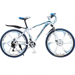 PBTRM Bicicleta PBTRM Bicicleta 27 Velocidades, Bicicleta Montaña MTB 26 Pulgadas para Hombres Y Mujeres, Freno Disco Doble, Horquilla Delantera Y Cuadro Aleación Aluminio, Azul