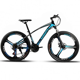 QIMENG Bicicleta QIMENG Bicicleta Montaa 26" Bicicleta de montaña Bicicleta para Adultos Cuadro de Acero de Alto Carbono Bicicletas de montaña rgidas Adecuado para 165-185 cm, 3 Cutter Blue, 24 Speed