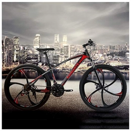 QIMENG Bicicleta QIMENG Bicicleta Montaa 26" Bicicleta de montaña Bicicleta para Adultos Cuadro de Acero de Alto Carbono Bicicletas de montaña rgidas Adecuado para 165-185 cm, 6 Cutter Red, 21 Speed