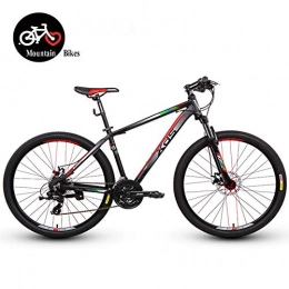 QMMD 24 Velocidades Bicicleta Montaña, Adulto 27.5 Pulgadas Bicicleta de Montaña Hardtail, Cuadro Aluminio Bicicleta BTT, Doble Freno Disco Bicicleta de Montañ,27.5 Inch Green,24 Speed