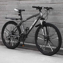 QZ Bicicleta QZ Adulto bicicleta de montaña, de alto carbono marco de acero Playa de bicicletas, bicicletas de doble freno de disco Off-Road de nieve, 26 pulgadas de aleacin de magnesio Diez cuchillos integrado R