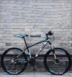 QZ Bicicleta QZ Soft Tail Plegable Bicicleta de montaña, Bicicletas Marco Doble Freno de Disco de Acero de Alto Carbono / Off-Road Playa de Motos de Nieve Bicicletas, 26 Pulgadas Ruedas, Azul, 21 de Velocidad