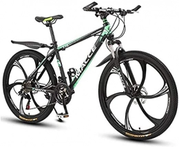 RDJSHOP Bicicleta de Montaña de 26 Pulgadas, Bicicleta MTB de 21 Velocidades Frenos de Disco Doble, Marco de Acero al Carbono, Rueda de 6 Rayos, Ideal para Ciclismo al Aire Libre,Green