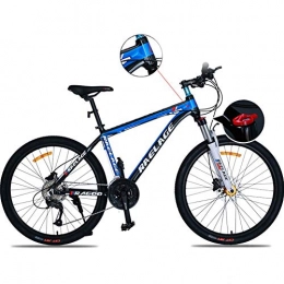 Relaxbx Bicicleta Relaxbx Bicicleta de montaña de 30 velocidades Bicicleta de montaña de 26 Pulgadas al Aire Libre Bicicletas de aleacin de Aluminio Freno de Disco, Horquilla de suspensin Negro + Azul