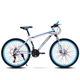 YeeWrr Bicicleta Rodillo Bicicleta Transporte respetuoso con el medio ambiente, conduccin cmoda, bicicleta de montaña de 24 / 26 pulgadas, bicicleta hbrida ligera-Rueda de radios azul blanco_24 velocidad_24 pulgadas