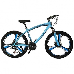 SANJIBAO Bicicleta SANJIBAO Mountain Bike, Bicicletas Montaña 26 Pulgadas, 21 Velocidad, Velocidad De Choque Bicicleta De Montaña, MTB para Hombre, Cuadro De Aluminio, con Asiento Ajustable, Frenos De Doble Disco, Azul