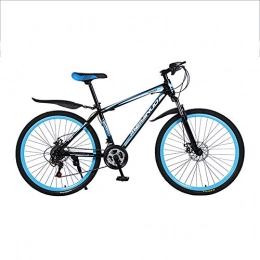 SANJIBAO Mountain Bike, Bicicletas Montaña 26 Pulgadas, Velocidad De Choque Bicicleta De Montaña, MTB para Hombre, Mujer, con Asiento Ajustable, Frenos De Doble Disco, Azul,21 Speed