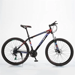 TAURU Bicicleta de montaña de 27.5 pulgadas, bicicleta de montaña para hombre, horquilla de resorte, freno de disco mecánico, marco de acero al carbono (azul)