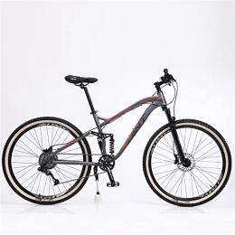 TAURU  TAURU Bicicleta de montaña de aleación de aluminio de 27.5 pulgadas, bicicletas de montaña para adultos, freno de disco doble, absorción de golpes de cola suave (12 velocidades, naranja)