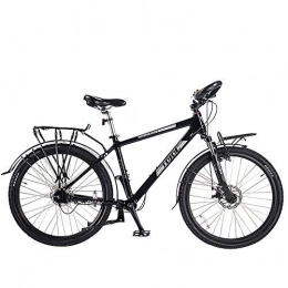 TYT Bicicleta de 26 ', 7 Velocidades, sin Cadena, Bicicleta de Montaña de Viaje, Freno de Disco, Manillar con Forma de Mariposa, Bicicleta de Montaña (Roja),Negro
