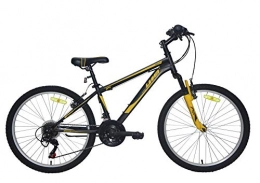 UMIT Bicicletas de montaña Umit 24 Pulgadas Negra / Amarilla, Bicicleta XR-240 Partir de 9 aos, con Cambio Shimano y Suspension Delantera, Unisex nios