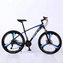 VANYA Bicicleta VANYA Bicicleta de montaña 27 Velocidad de aleacin de Aluminio 24 / 26 Pulgadas Frenos de Doble Disco de Peso Ligero para Adultos Fuera del Camino de la Bicicleta, Azul, 24inches