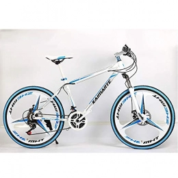VANYA Bicicletas de montaña VANYA Bicicleta de montaña para Adultos 26 Pulgadas 21 / 24 / 27 Velocidad Una Rueda Off-Road Velocidad Variable Ciclo Absorcin de Choque Bicicleta, Azul, 24speed