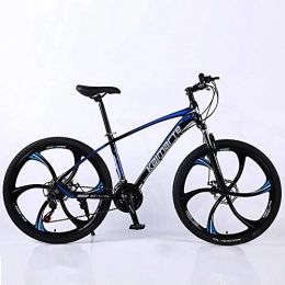 VANYA Bicicleta VANYA MTB 21 Velocidad de absorción de Impactos 24 / 26 Pulgadas Variable Speed ​​Disco de Freno de la Bicicleta Unisex de Tráfico, Azul, 26inches