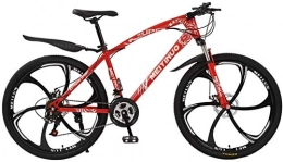 PARTAS Bicicleta Viajes conveniencia conmuta - 26 "bicicleta de montaña de doble suspensión Frenos de disco de bicicletas de montaña velocidad del coche Estudiante bicicleta de la bici de la bici ATV for adultos, roja