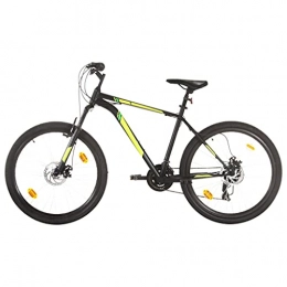 vidaXL Bicicleta Montaña Artículo Deportivo de Ciclismo Urbana Estable Tija del Sillín Ajustable 21 Velocidades 27,5 Pulgadas Rueda 42cm Negro