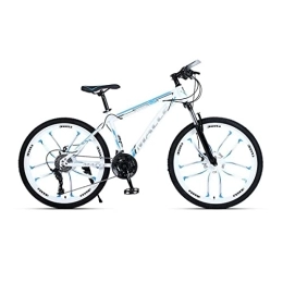 VIIPOO Bicicleta VIIPOO 24 / 26 Pulgadas Bicicleta montaña Aleación Aluminio MTB Suspensión para Hombre con Marco Acero Carbono Alta Resistencia Diseño para Bicicletas para Adultos, White-26‘’ / 24 Speed