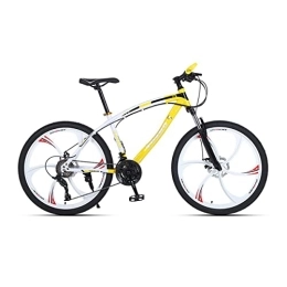 VIIPOO Bicicleta Todoterreno para Adultos Amortiguador Velocidad Variable Montaña Deportes Al Aire Libre Bicicleta Ciclismo Estudiante 24/26 Pulgadas,Yellow-24‘’/27 Speed