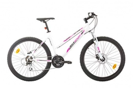 VTT Bicicleta VTT Shimano Acera - Bicicleta de montaña para Mujer, 26 Pulgadas, Cuadro de Aluminio, 2 Discos, Color Negro