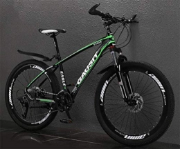 WJSW Bicicleta WJSW City Road Bicycle Mountain Bike para Adultos, Frenos de Doble Disco Amortiguacin Todoterreno (Color: Verde Oscuro, tamao: 30 velocidades)