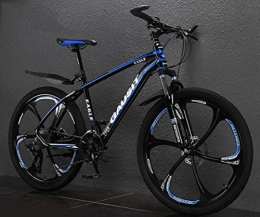 WJSW Bicicletas de montaña WJSW Hardtail Mountain Bikes para Hombres y Mujeres, 26 Pulgadas City Road Bicycle Bike Adult (Color: Negro Azul, tamao: 30 velocidades)
