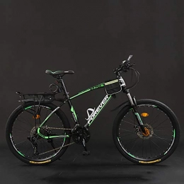 WLWLEO Bicicletas de montaña WLWLEO Bicicleta de montaña de 26 Pulgadas para Adultos Estructura de Acero con Alto Contenido de Carbono Freno de Disco Doble Bicicleta de montaña Todoterreno de Velocidad Variable, A, 26" 27 Speed