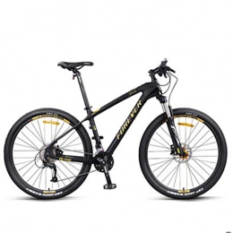 WND Bicicletas de montaña WND Bicicleta de montaña de Fibra de Carbono para Hombre, Todoterreno, Velocidad Variable, Doble amortiguación, Oro Negro, Otros