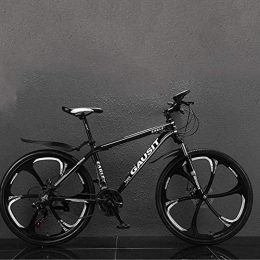 WND Bicicleta WND Bicicleta de montaña Marco de Acero de aleación de Aluminio Velocidad Variable Freno de Disco Doble Bicicleta de Rueda de 6 Cuchillas, Negro, 27 velocidades