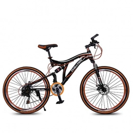 WND Bicicleta WND Bicicleta de montaña, Velocidad de Acero de Alto Carbono, Freno de Disco Doble, aleación de Aluminio, Plegable para   Bicicleta de Carretera para Adultos , Naranja, 26 Pulgadas