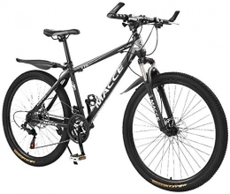 zhouzhou666 Bicicleta zhouzhou666 - Bicicleta de montaña plegable de 26 pulgadas, acero al carbono, 24 velocidades, suspensión completa, MTB Outroad, suspensión de horquilla para niños, bicicleta de hombre, Negro