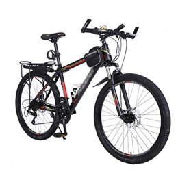ZRN Bicicletas de montaña ZRN Bicicleta de montaña, Bicicleta de Ciudad, Bicicleta para Adultos, Engranajes de 24 / 27 velocidades, suspensión Total, Unisex, 24 / 26 Pulgadas Negro-Rojo