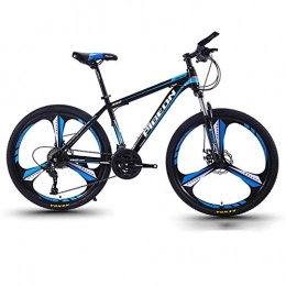 ZWW Bicicleta ZWW Bicicleta De Montaa para Adultos, 26 Pulgadas 27 Velocidades Acero De Alto Carbono Absorcin De Impactos Bicicleta De Montaa para Jvenes Al Aire Libre para Desplazamientos / Deportes, Black Blue