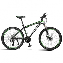 ZWW Bicicleta ZWW Bicicleta De Montaña para Adultos, 26 Pulgadas 30 Velocidades Aleación Ligera De Aluminio Bicicleta Todoterreno Juvenil con Doble Absorción De Impactos Y Llantas De Radios, Black Green