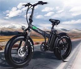 Unknown Electric Mountain Bike 20inch electric snow bicycle 48v*15ah lithium Folding electric bicycle 500w rear wheel motor fat ebike max speed 42km / h mountain bike smart LCD display CE certification