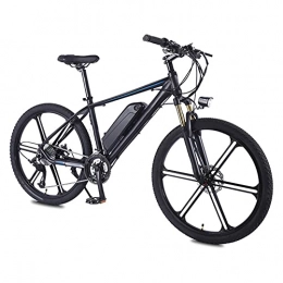 AHIN Electric Mountain Bike 26'' Electric Bike, Electric Bicycle, Brushless E-Bike, Aluminum Alloy Bracket, Mechanical Disc Brake, with Rechargeable Taillights, Three Riding Modes, Safer Night Riding, Black, 10AH