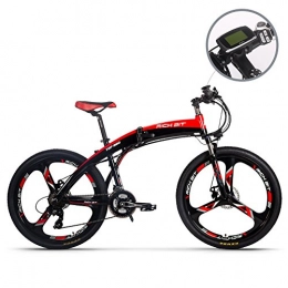 RICH BIT Electric Mountain Bike 26' Electric Bike, electric folding mountain bike, E-bike Citybike Commuter bike with 36V Removable Lithium Battery Charging, Electric bike Shimano 21 Speed Gear and three Working Modes (red)