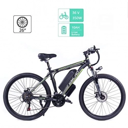 YMhome Electric Mountain Bike 26" Electric City Ebike Bicycle with 350W Brushless Rear Motor, 48V / 10AH Removable Lithium Battery for Adults Men And Women, Black Yellow