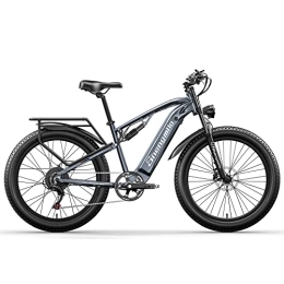VLFINA Bike 26" electric mountain bike, BAFANG motor 48V15AH battery, full shock dual hydraulic oil brakes