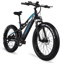 26'' Electric Mountain Bike, E-MTB 1000W Motor, with Removable 17.5Ah Battery, Lightweight Aluminum Alloy Suspension MTB, 21-Speed Shimano Double Disc Brake [CZ Stock