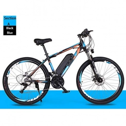 SHJC Bike 26'' Electric Mountain Bike, Pedal Assist Electric Bike 250W Motor, 36V 8Ah / 10ah Battery, for Gears for Adults and Teens, Commuting or Sports Outdoor Cycling Travel Ebike, black blue, A 8ah